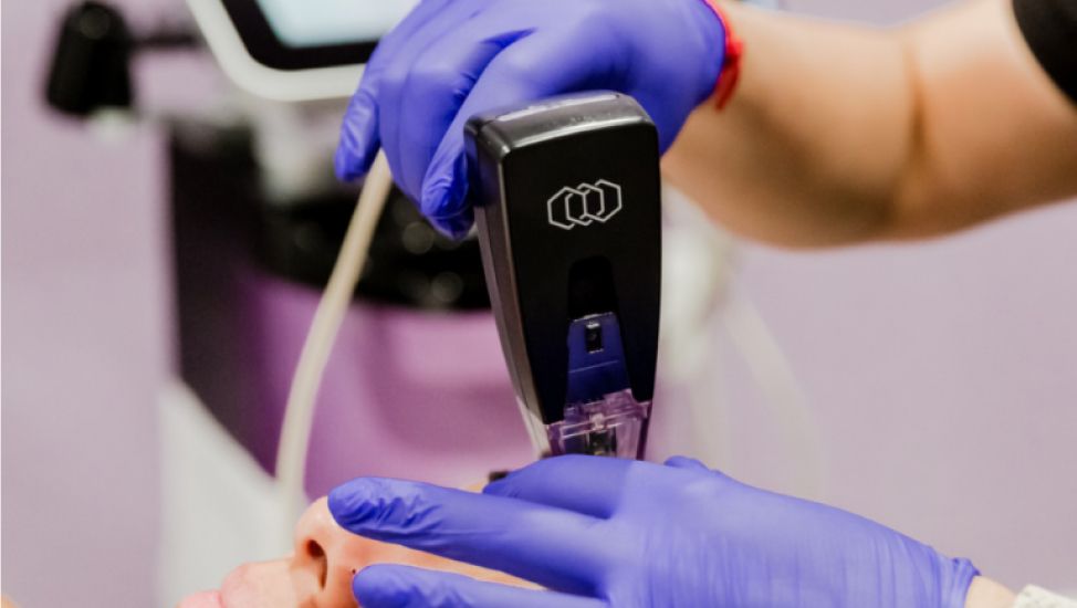 skin rejuvenation patient model receiving treatment