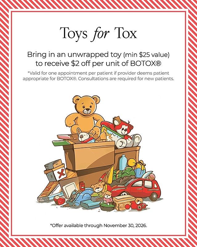 Toys for Tox promotion with cartoon toy donations